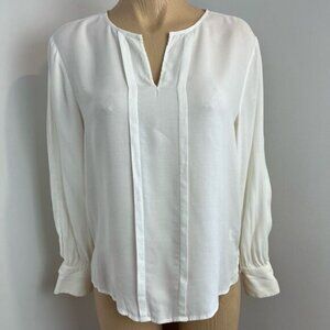 Tiger of Sweden Women’s 36 U.S. Small White Acrylic Long Sleeve Blouse Top